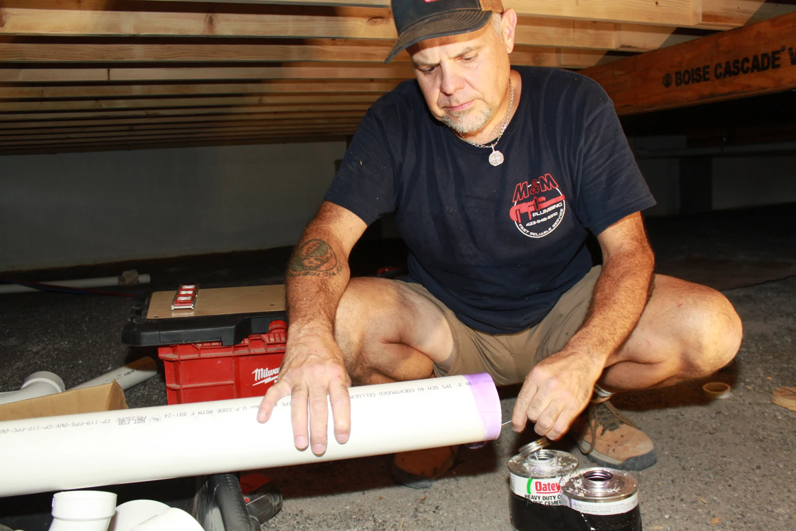 Preparing a drain-pipe connection during rough-in