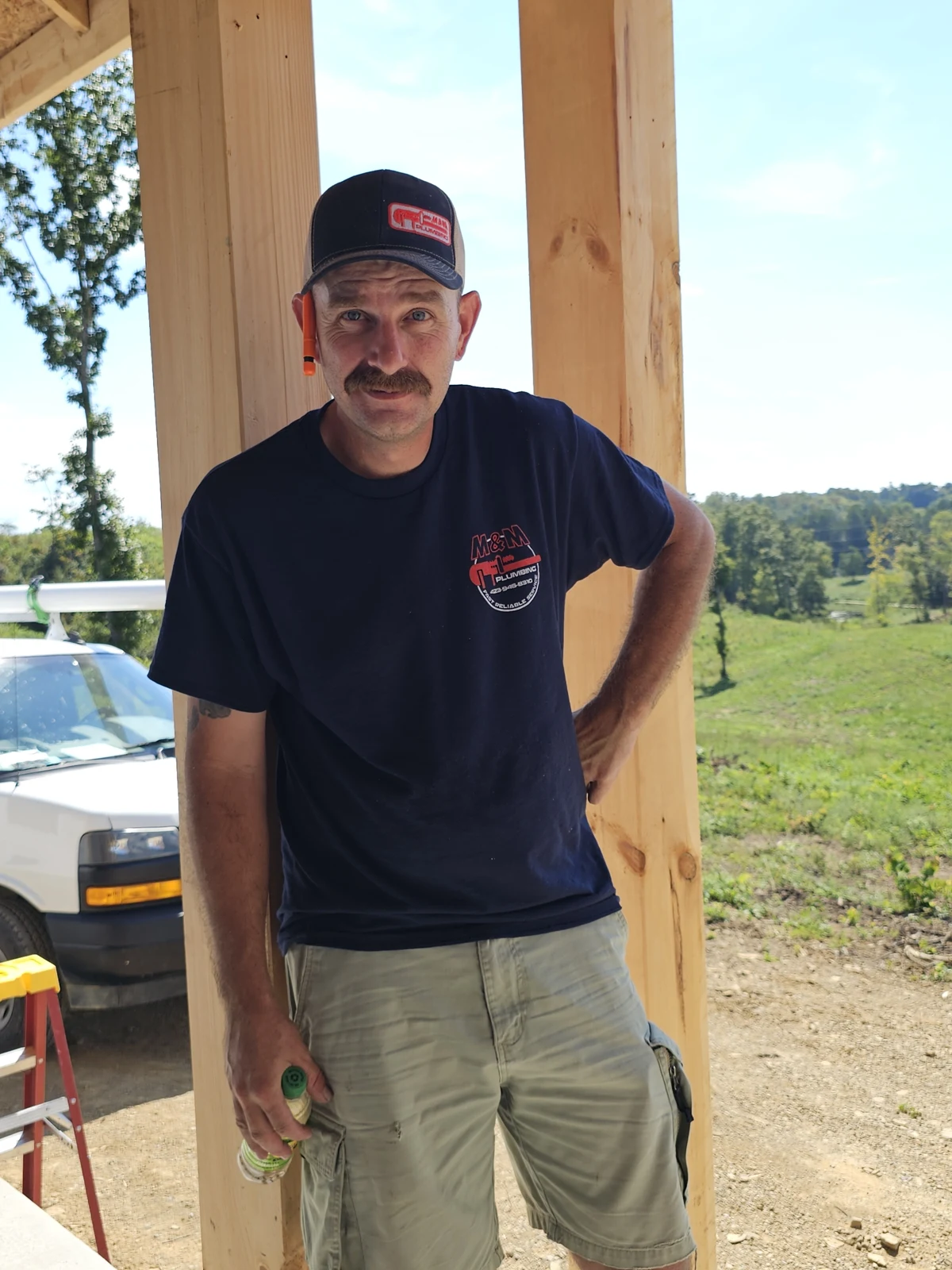Adam at the job site