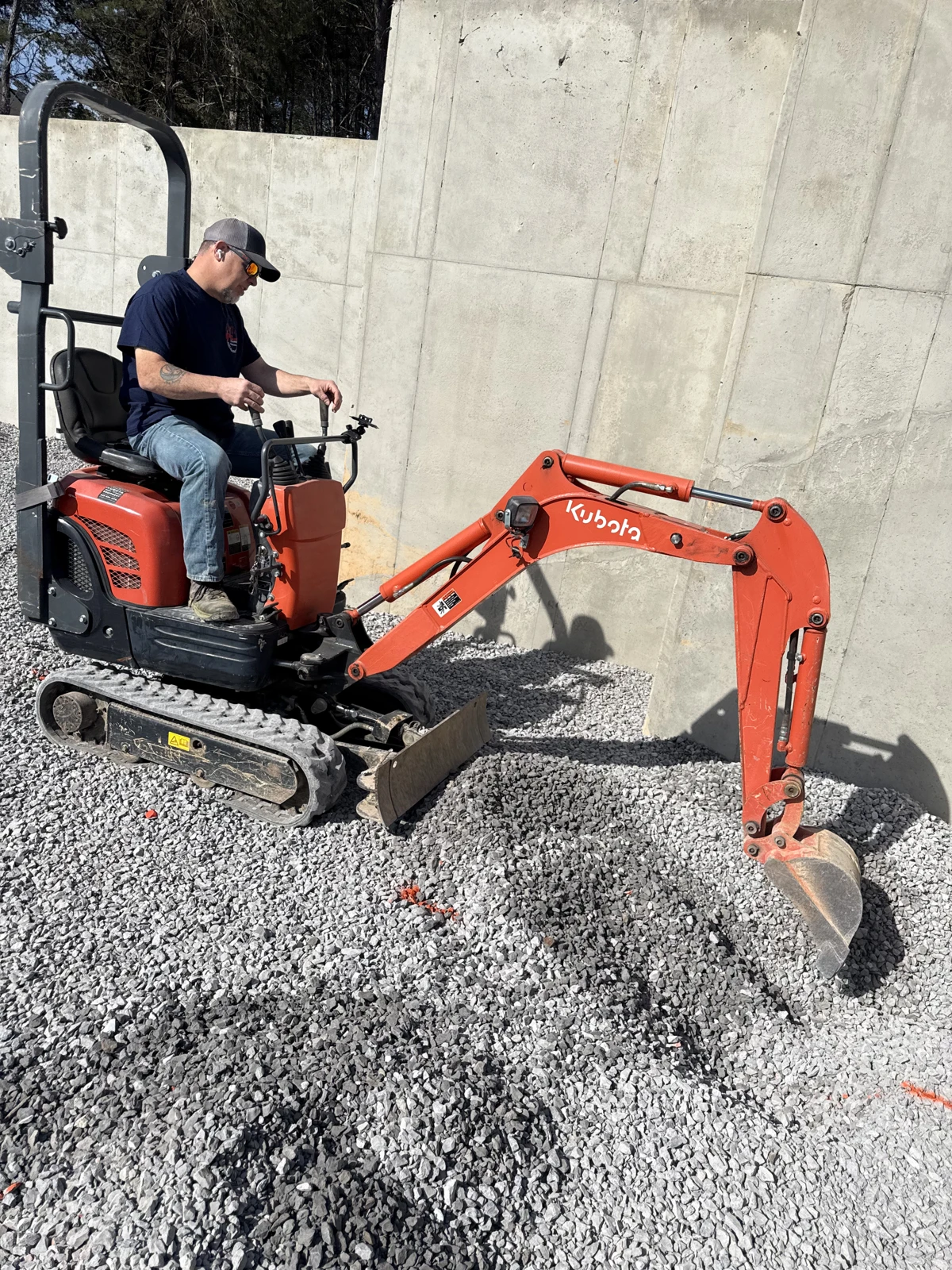 Excavation for a new water-service installation